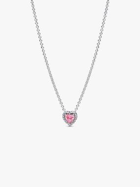 Pandora Pink Elevated Heart Necklace